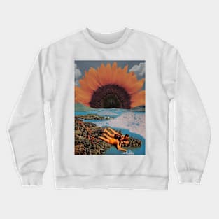 Sunflower Lovers Collage Art Crewneck Sweatshirt